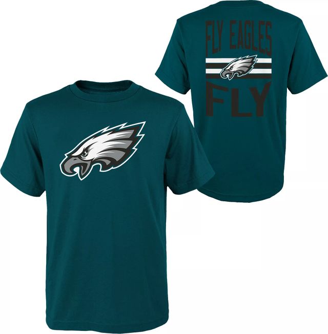 NFL Team Apparel Youth Philadelphia Eagles Rash Guard Black T