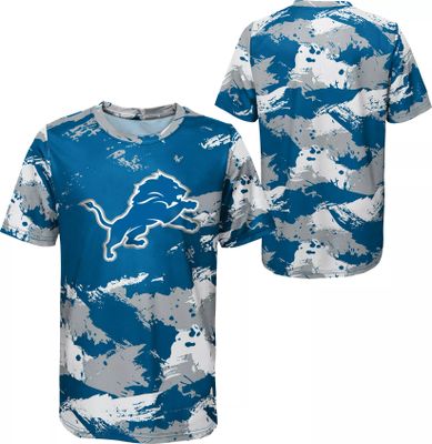 NFL Team Apparel Toddler Detroit Lions Poki Blue T-Shirt