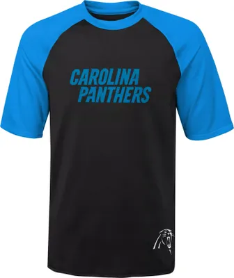 NFL Team Apparel Youth Carolina Panthers Rash Guard Black T-Shirt