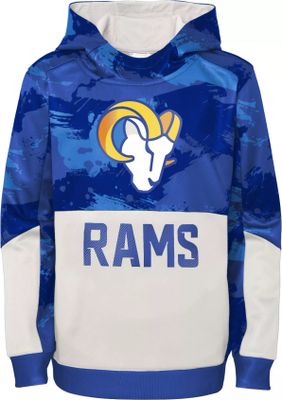 LA Los Angeles Rams Womens Navy Blue Logo Zippered Hoodie NFL Team Apparel  Small