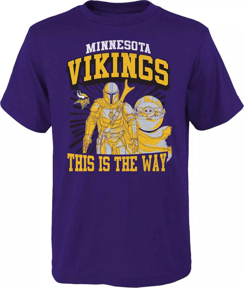 Dick's Sporting Goods NFL Team Apparel Youth Minnesota Vikings Star Wars  'The Way' Purple T-Shirt