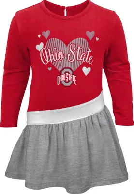 Gen2 Girls Ohio State Buckeyes Crimson Heart Jersey Tunic