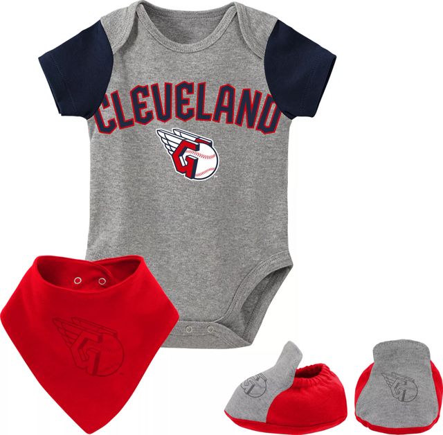 Newborn Navy/Red Cleveland Guardians Double Two-Pack Bodysuit Set