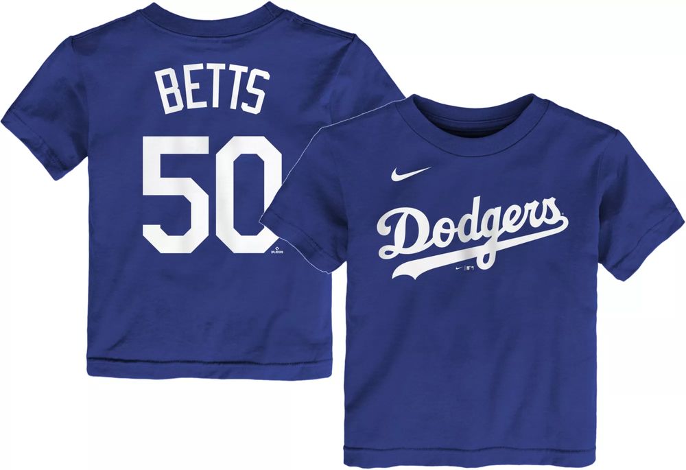 Dick's Sporting Goods Outerstuff Toddler Los Angeles Dodgers Mookie Betts  #50 Dodger Blue T-Shirt