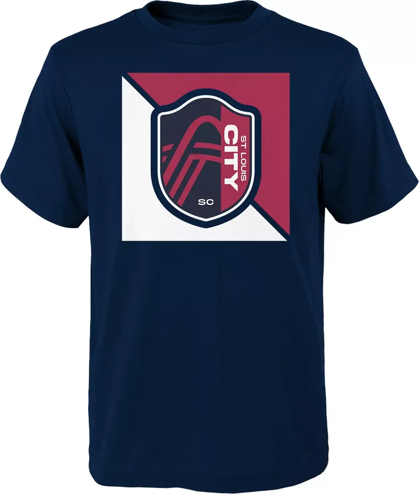 MLS Youth St. Louis City SC Divide Navy T-Shirt