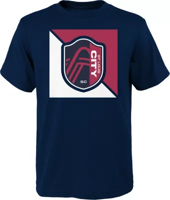 MLS Youth St. Louis City SC Divide Navy T-Shirt