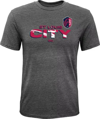 MLS Youth St. Louis City SC Divide Red T-Shirt