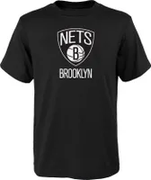 Outerstuff Youth Brooklyn Nets Black Logo T- Shirt