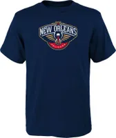 Outerstuff Youth New Orleans Pelicans Navy Logo T- Shirt