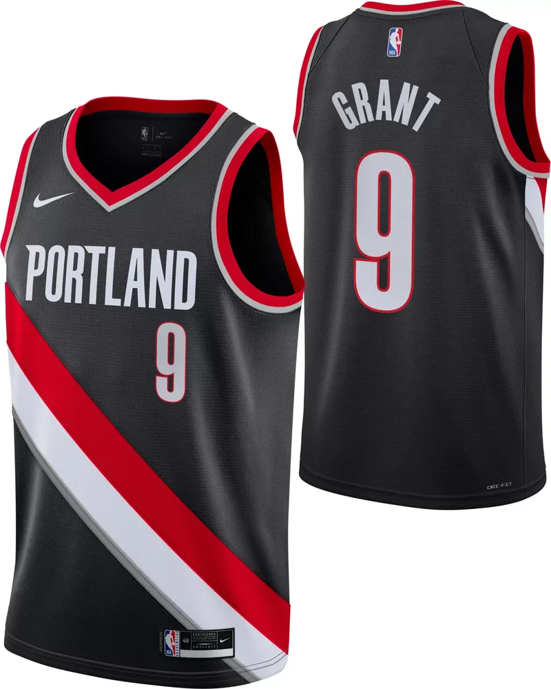 Jordan Youth Portland Trail Blazers Black Jerami Grant #9 Swingman Jersey