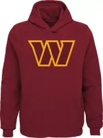 NFL Team Apparel Little Kids' Washington Commanders Logo Red Pullover Hoodie