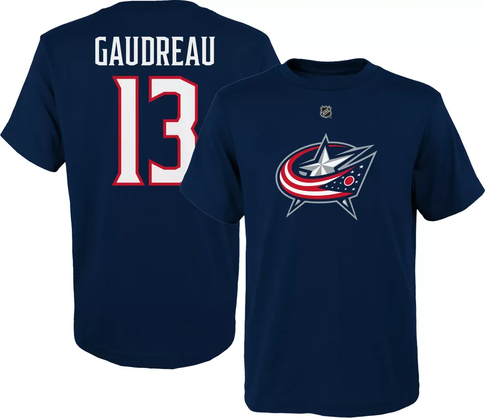 NHL Youth Columbus Blue Jackets Johnny Gaudreau #13 Navy T-Shirt