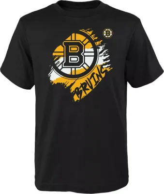 NHL Youth Boston Bruins Knockout Black T-Shirt