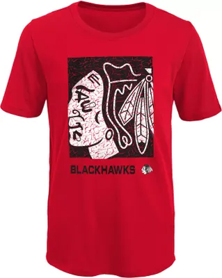 NHL Youth Chicago Blackhawks Saucer Pass Red T-Shirt