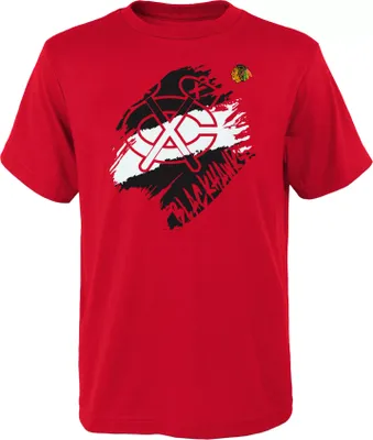 NHL Youth Chicago Blackhawks Knockout Red T-Shirt