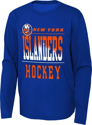 NHL Youth New York Islanders Barnburner Blue Long Sleeve Shirt