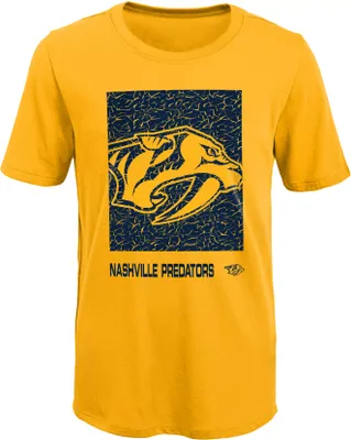 NHL Youth Nashville Predators Saucer Pass Yellow T-Shirt