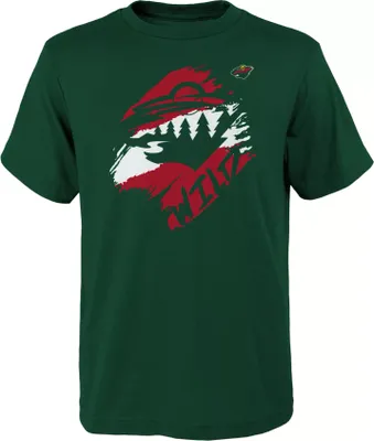 NHL Youth Minnesota Wild Knockout Green T-Shirt
