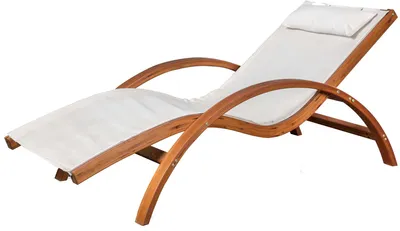 Blue Wave Bentwood Breeze Luxury Lounger with Wood Frame