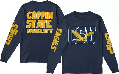Tones of Melanin Coppin State Eagles Blue Concert Long Sleeve T-Shirt