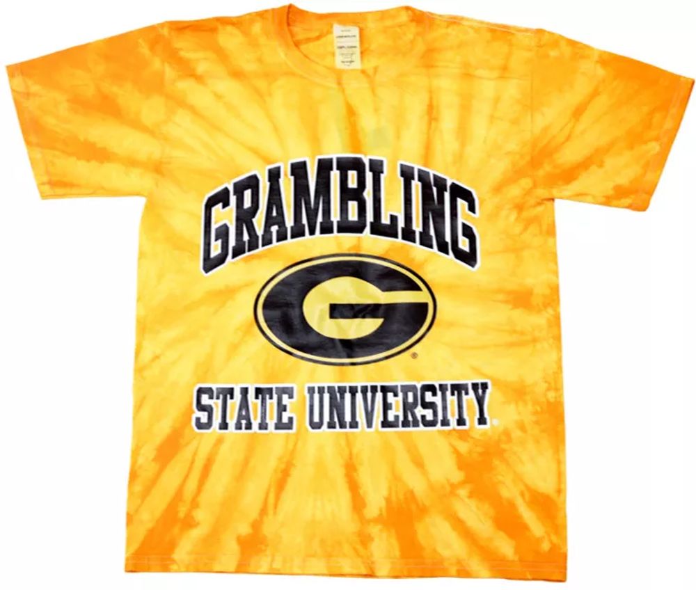 Tones of Melanin Grambing State Tigers Gold Tie-Dye T-Shirt