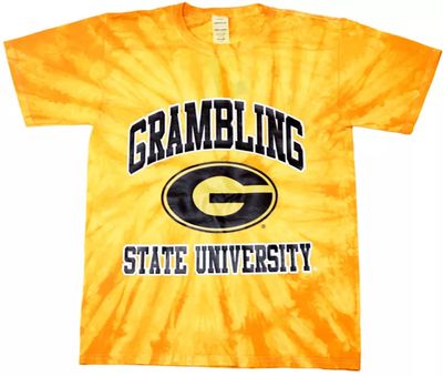 Tones of Melanin Grambing State Tigers Gold Tie-Dye T-Shirt