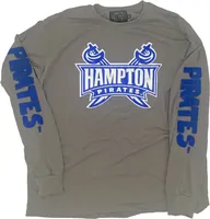 Tones of Melanin Hampton Pirates Grey Concert Long Sleeve T-Shirt