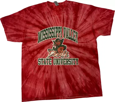Tones of Melanin Mississippi Valley State Delta Devils Red Tie-Dye T-Shirt