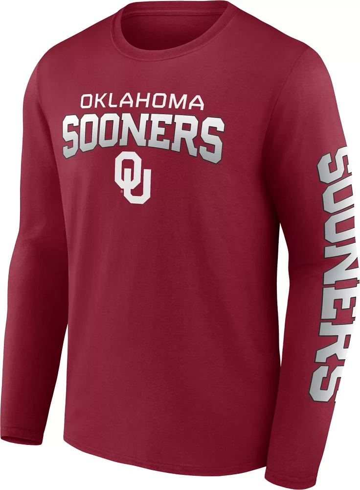 NCAA Men's Oklahoma Sooners Crimson Iconic Anyone's Game Long Sleeve T-Shirt