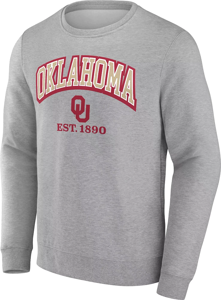 NCAA Men's Oklahoma Sooners Grey Original Crew Neck Sweatshirt