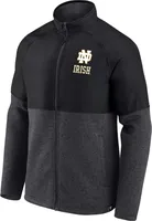 NCAA Men's Notre Dame Fighting Irish Grey Iconic Sweater Knit Full-Zip Jacket