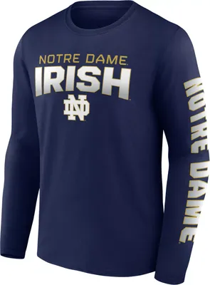 NCAA Men's Notre Dame Fighting Irish Navy Iconic Anyone's Game Long Sleeve T-Shirt