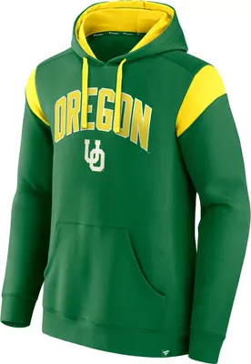 NCAA Men's Oregon Ducks Green Colorblock Pullover Hoodie