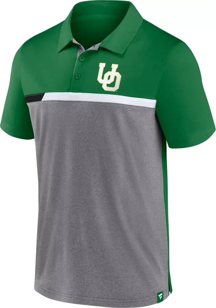 NCAA Men's Oregon Ducks Green Iconic Poly Polo