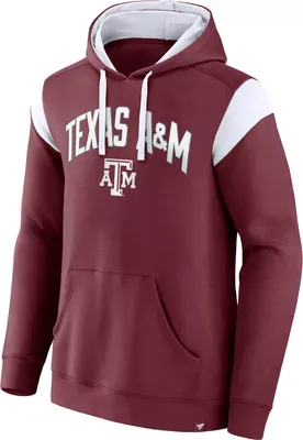 NCAA Men's Texas A&M Aggies Maroon Colorblock Pullover Hoodie