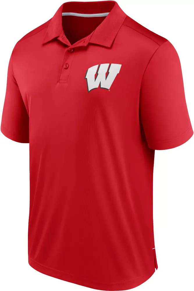 NCAA Men's Wisconsin Badgers Red Polo