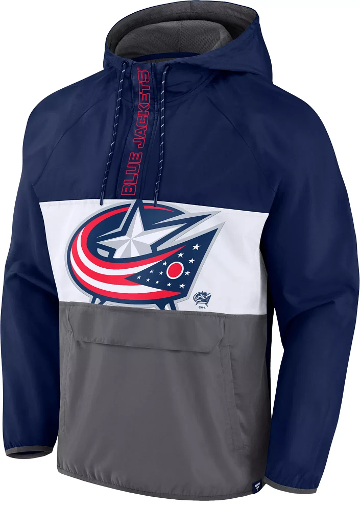 NHL Columbus Blue Jackets Anorak Navy Pullover Jacket