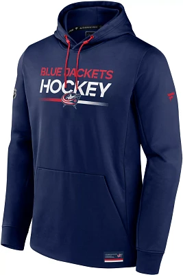 NHL Columbus Blue Jackets Authentic Pro Rink Navy Pullover Hoodie