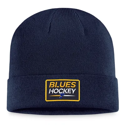 NHL St. Louis Blues 2023 Authentic Pro Prime Navy Cuffed Beanie