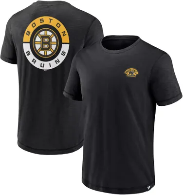 NHL Boston Bruins 2-Hit Logo Black T-Shirt