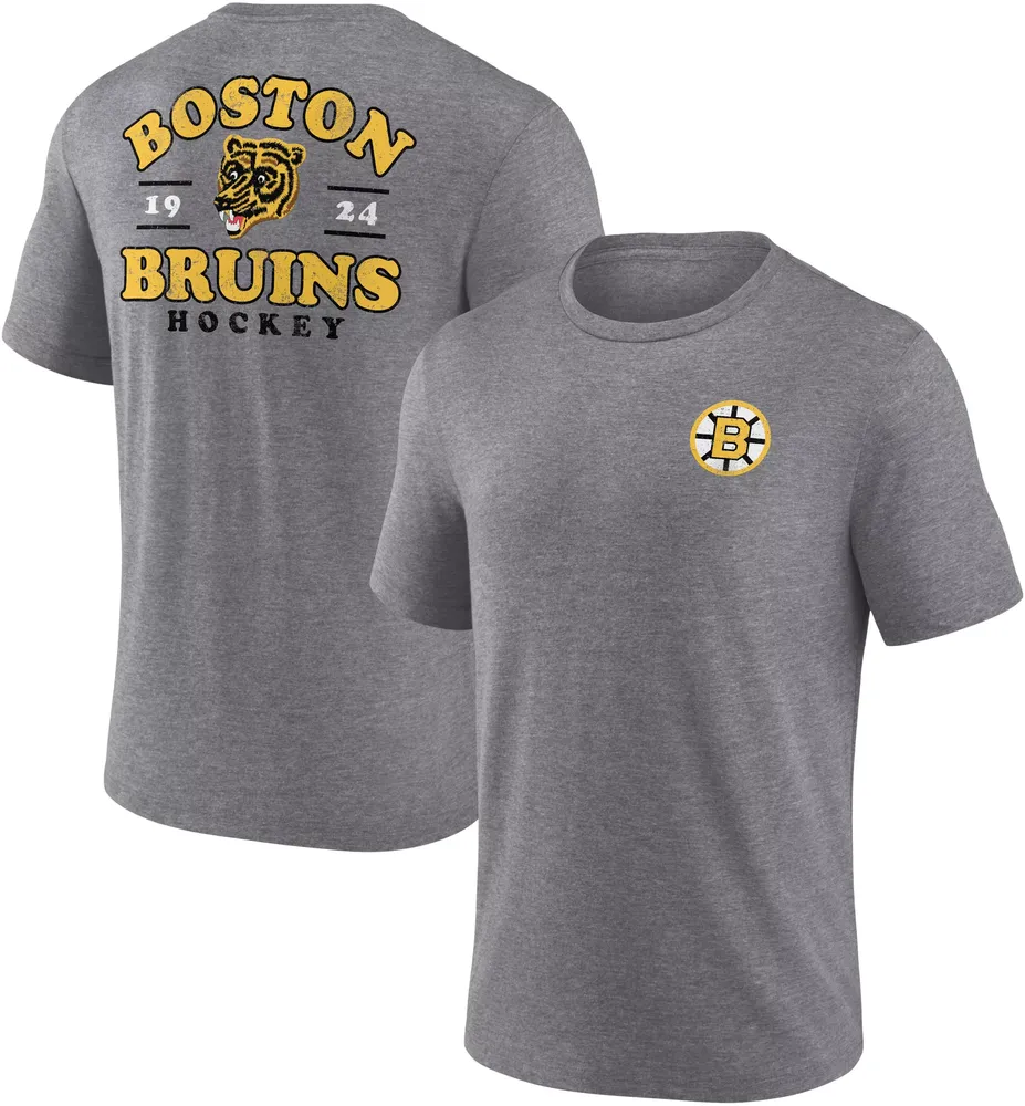 NHL Boston Bruins 2-Hit Tri-Blend Grey T-Shirt