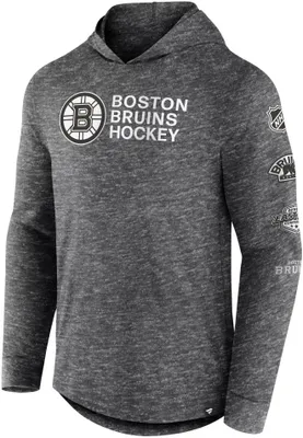 NHL Boston Bruins Iced Out Slub Black Long Sleeve Hoodie Shirt