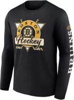 NHL Boston Bruins Graphic Sleeve Hit Black Long Shirt