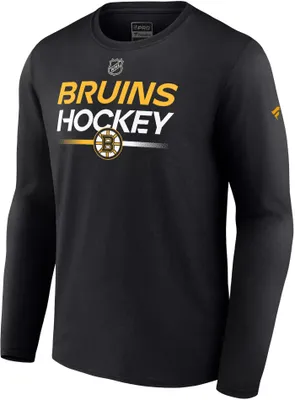 NHL Boston Bruins 2023 Authentic Pro Primary Logo Black Long Sleeve Shirt