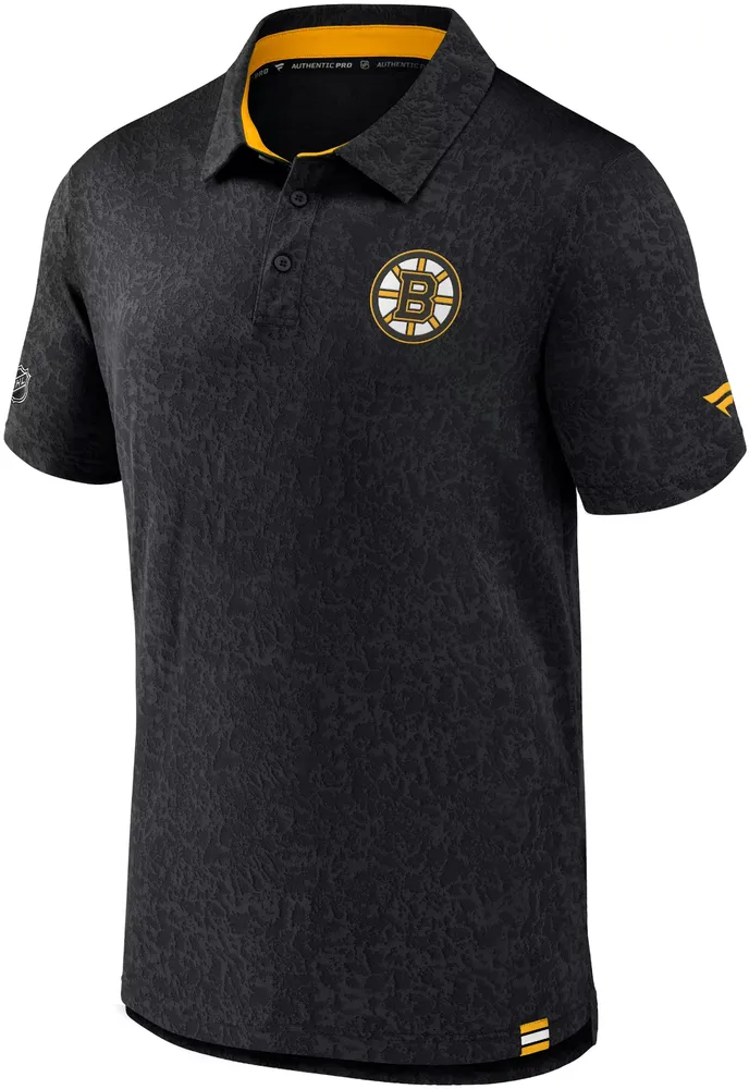 NHL Boston Bruins 2023 Authentic Pro Jacquard Black Polo