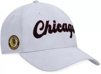 NHL Chicago Blackhawks Vintage Suede Grey Snapback Hat