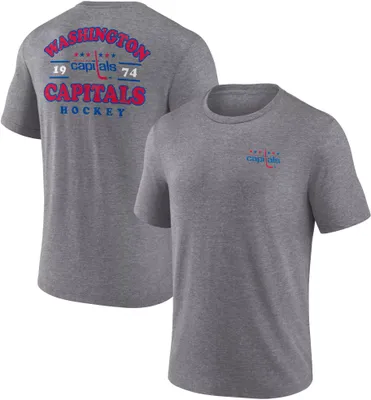 NHL Washington Capitals 2-Hit Tri-Blend Grey T-Shirt