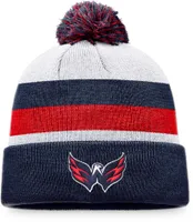 NHL Washington Capitals Stripe Navy Pom Cuffed Beanie