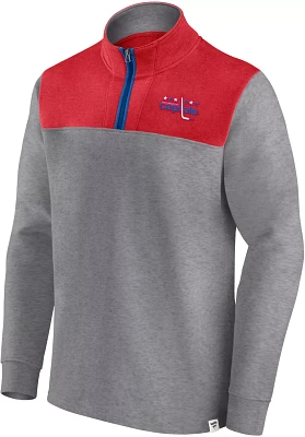 NHL Washington Capitals Vintage Grey Quarter-Zip Pullover Shirt