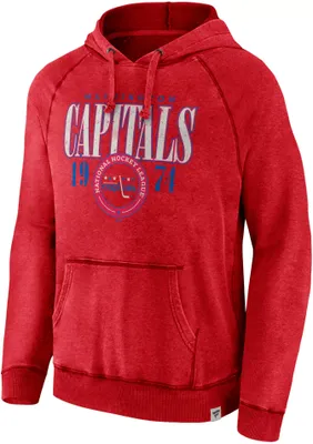 NHL Washington Capitals Vintage Snow Wash Red Pullover Hoodie